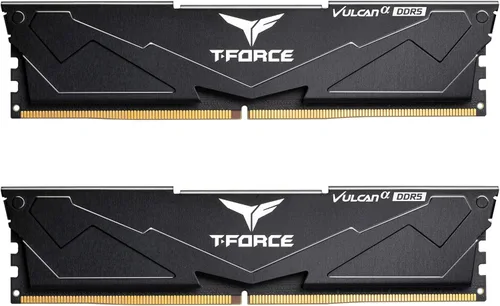 Vista 11 de TEAMGROUP T-Force Vulcan Alpha DDR5 Ram 32 GB Kit (2 x 16 GB) 5600 MHz (PC5-44800) CL40 Módulo de memoria de escritorio Ram (negro) Memoria