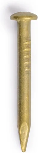 Hardware Philosophy Clavos de latón "puros", 0.6 pulgadas, bolsa de 100 – Arquitectónico, diseño de interiores, puertas, herrajes para