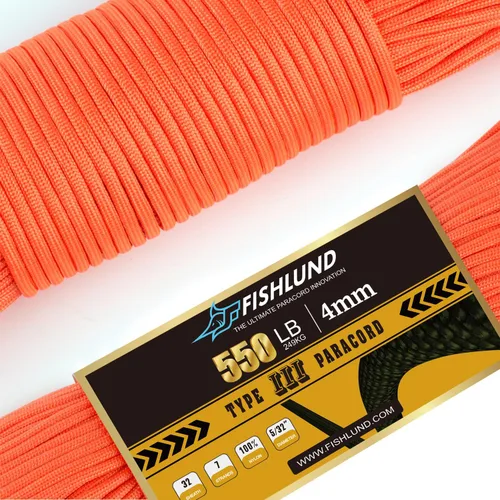 Vista 24 de Paracord 550 lb, cuerda de paracaídas de 7 hebras de 50 pies, 4 mm, de nailon, para camping, verde militar