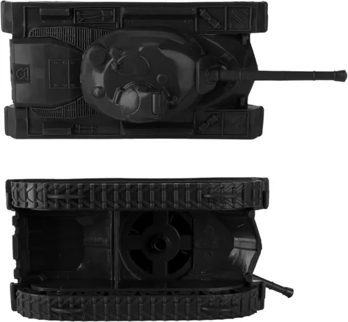 Vista 3 de TimMee - Tanques de juguete para hombres de plástico del ejército - Negro WW2 3pc - Hecho en Estados Unidos