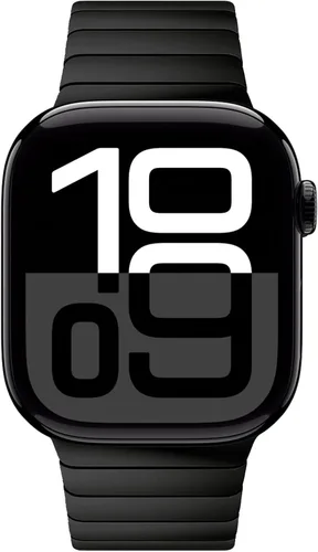 KADES Correa de acero inoxidable apta para Apple Watch, correa de metal Negro
