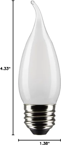 Vista 9 de Satco S21311/06 - Bombillas LED E26 de 3 W, 2700 K, clasificación de 15000 horas, regulables, paquete de 6