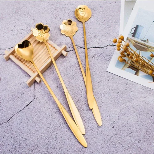 Vista 6 de dealcase Juego de 4 cucharaditas de café, cucharas de café, cucharas para revolver bebidas para té, pasteles, azúcar, postres, helados, cócteles