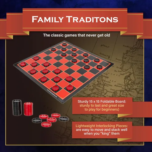 Vista 5 de Continuum Games Damas Family Tradiciones Juegos de mesa durante 72 meses a 1188 meses