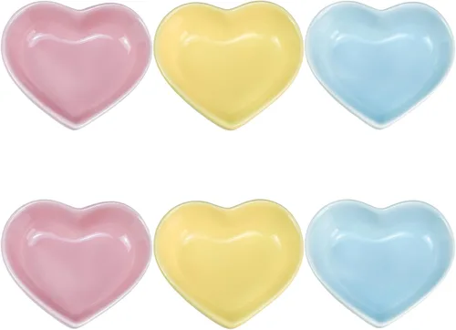 Vista 8 de Plato de cerámica multiusos en forma de corazón, platos para condimentos, cuenco de sushi, platos para aperitivos, platos para servir platos