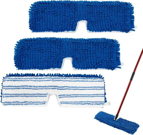 Paquete de 3 cabezales de repuesto para trapeador Ocedar de doble acción con volteo, cabezales de repuesto para trapeador giratorio con microfibra y