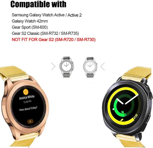 Vista 5 de Correa compatible con Samsung Galaxy Watch 6/6 Classic/Galaxy Watch 5/5 Pro / 4/4 Classic / 3 de 1.614 pulgadas, correa de repuesto de malla