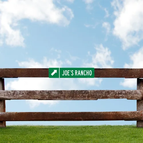 Vista 5 de Letrero direccional personalizado, letrero de flecha de calle de dirección personalizada, 4 x 18 pulgadas, ACM, resistente a la decoloración