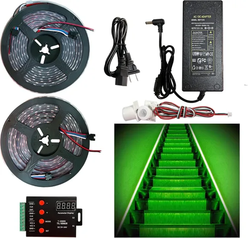 Vista 7 de PIR Sensor de movimiento LED Luces de escalera para interiores y exteriores Escalera Escalera Kit de iluminación con 3000K blanco cálido COB