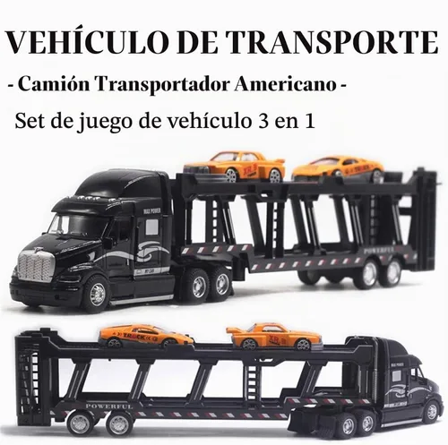 Vista 2 de CORPER TOYS Juego de 3 vehículos de transporte para niños, con luces y sonidos, desmontables