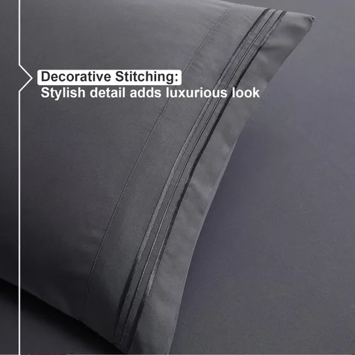 Vista 7 de Nestl - Juego de sábanas. Juego de sábanas 1800 con bolsillo profundo Sábanas de microfibra de doble cepillado lujosas de hotel Sábana de colchón