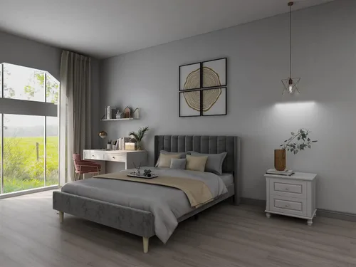 Vista 40 de Cama de plataforma tapizada de perfil bajo, camas individuales con gris oscuro (terciopelo)