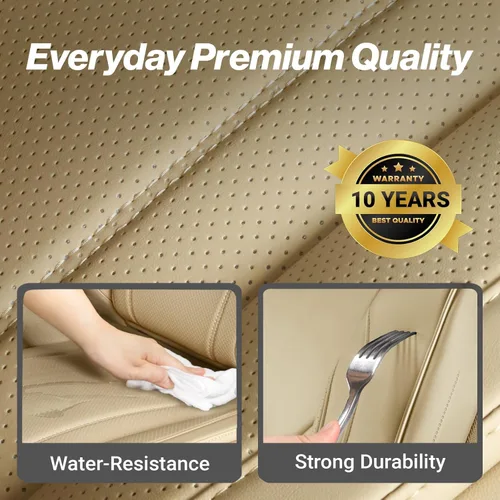 Vista 7 de Coverland Custom Car Seat Covers Compatible with 1987-1995 Chrysler Lebaron Convertible - Premium Leather Non-Slip Memory Foam Waterproof Seat Cover