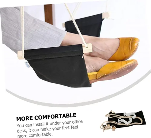 Vista 4 de STOBOK Hamaca ajustable para patas de escritorio, hamaca con reposapiés para escritorio, fácil de colgar para uso en la oficina