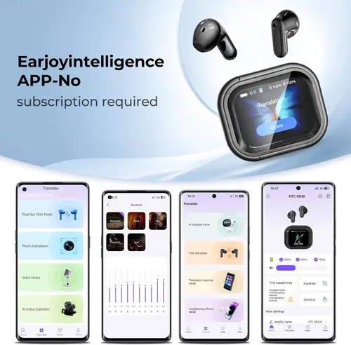 Vista 9 de Auriculares de traducción NE20 en tiempo real - Nuevos auriculares de traductor de idiomas AI 135 2025, Audifonos Traductores Inglés Inglés