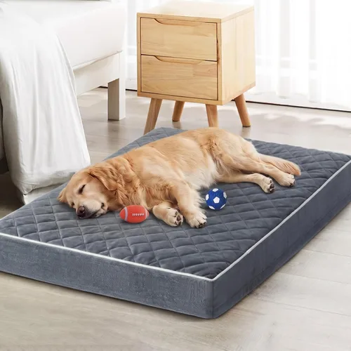 Vista 13 de WNPETHOME Camas ortopédicas XL para perros grandes, impermeables, extra grandes, con funda extraíble y lavable, cama para jaula de perro