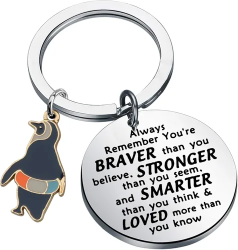 Llavero inspirador de pingüino para amantes del pingüino, regalo para amigos