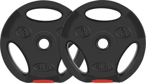 Vista 9 de Signature Fitness Vinyl Standard Plate Weight Plate for Strength Training and Weightlifting, Multiple Sizes