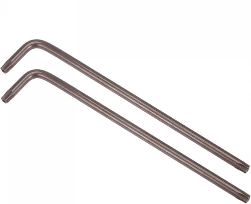 Vista 12 de uxcell T6 Anti manipulación Torx Star Key Bit Llave, forma de L 2.68 pulgadas brazo largo, acero S2 2 PC