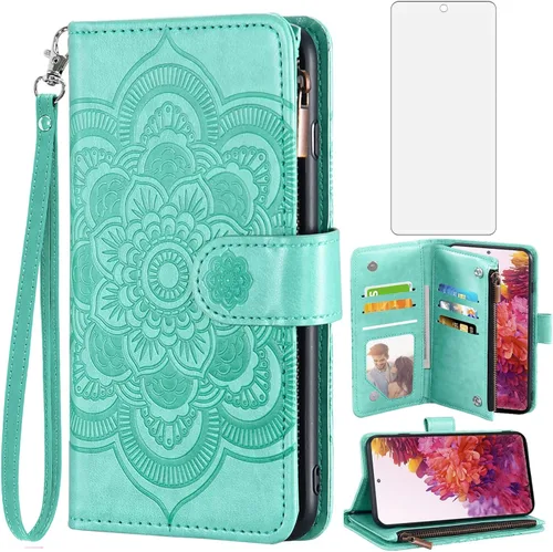 Vista 14 de Asuwish Compatible con Samsung Galaxy S20 FE Gaxaly S 20 FE 5G UW 6.5 pulgadas Funda tipo cartera de vidrio templado con tapa para Glaxay S20FE5G