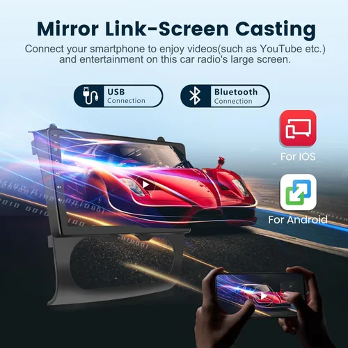 Vista 6 de [2G+64G] para Nissan Altima 2008-2012 Android 13 Estéreo de Coche de 9 Pulgadas con Pantalla Táctil HD, Radio con CarPlay Inalámbrico Android Auto