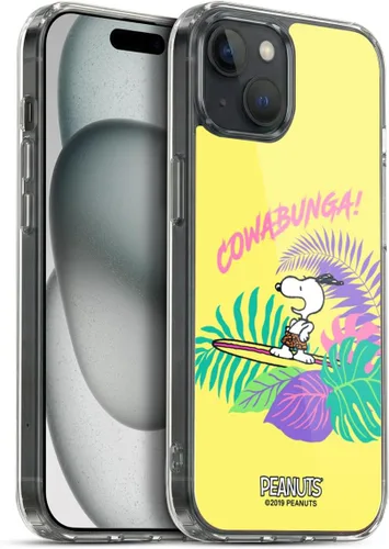 Vista 126 de Head Case Designs Funda de gel suave con licencia oficial de Peanuts Tropical Surf Snoopy Aloha Disco compatible con Apple iPhone 13 Mini