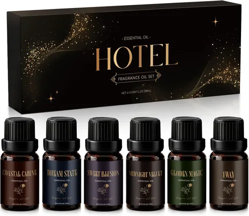 Vista 11 de Set de Aceites Esenciales Limpios, Set de Aceites Esenciales para Lavandería, Paquete de 6 Aceites de Fragancia para Difusor para el Hogar, Uso
