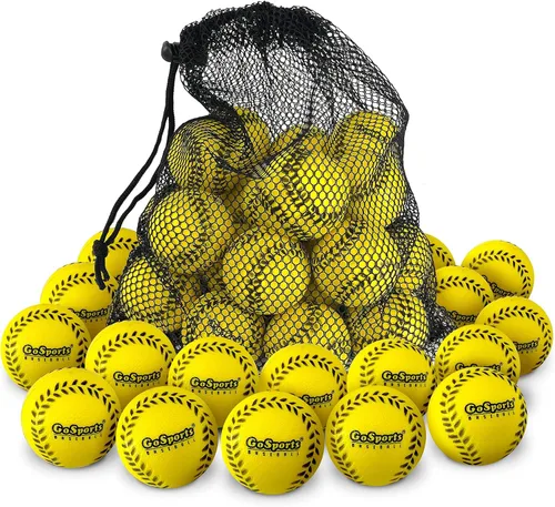 Vista 7 de GoSports Mini Bolas de Espuma de Béisbol - Paquete de 20 o 50 para Máquinas de Lanzamiento y Entrenamiento de Precisión de Bateo