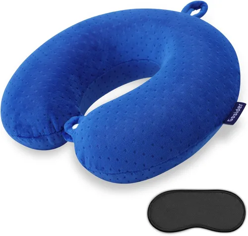 Vista 8 de Almohada de Espuma Viscoelástica para el Cuello, Cómoda Almohada de Viaje para el Cuello, Soporte para Cuello y Cabeza, Ligera y Portátil, Almohada
