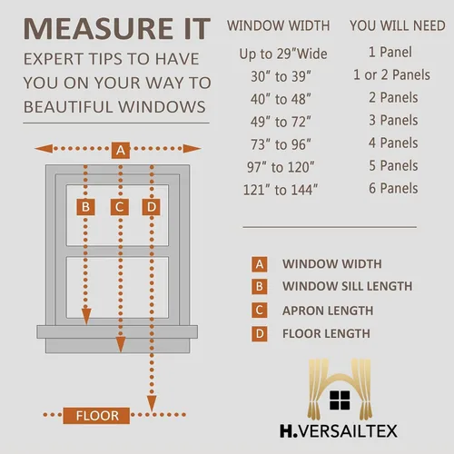 Vista 8 de H.VERESAILTEX - Cortinas de lino natural mezclado con 2 paneles semi transparentes de lino texturizado para sala de estar/dormitorio filtrado