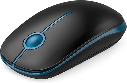 Vista 20 de VssoPlor - Mouse inalámbrico 2.4 G, delgado y portátil con nanorreceptor, para PC, laptop, computadora, negro