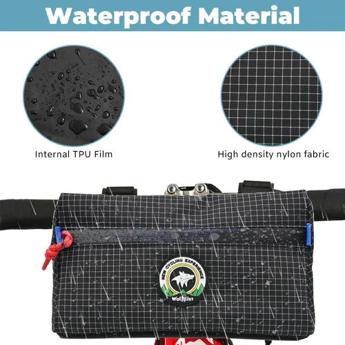 Vista 3 de Bolsa de Manillar para Bicicleta Vortika, Paquete de Cesta Frontal para Bicicleta Infantil, Bolsa para Bicicletas Impermeable, Bolsa Pequeña