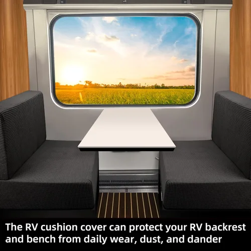 Vista 4 de Tlswshsy Fundas de cojín para comedor de autocaravana, protector elástico para muebles de sofá biplaza, fundas elásticas para cojines de cámper