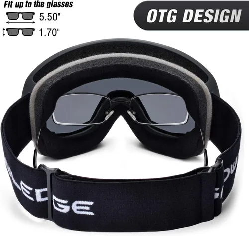 Vista 3 de Snowledge - Gafas de esquí para hombres y mujeres con protección UV, lente doble antivaho
