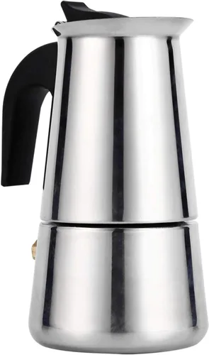3.4 fl oz/6.8 fl oz/10.1 fl oz/15.2 fl oz Olla de acero inoxidable Espresso Greca cafetera para inducción de gas o estufa eléctrica Uso de oficina