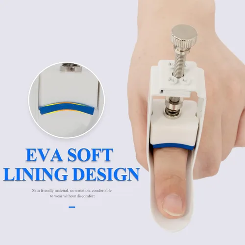 Vista 4 de Férula para enderezar los dedos, férula de extensión de la articulación del dedo, corrector de férula de los dedos, dispositivo de prensado