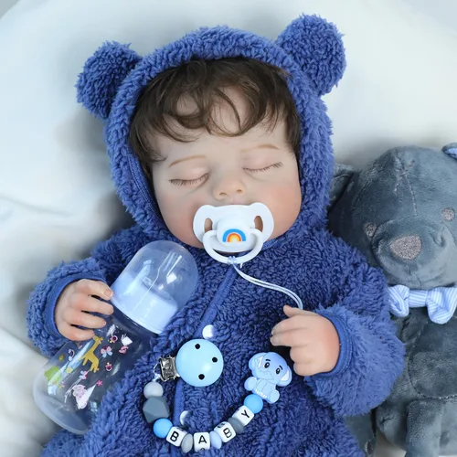 Vista 2 de SCOM Juego de Accesorios para Muñeca Bebé Reborn - Chupetes Magnéticos Arcoíris y Biberones para Muñeca Bebé Removibles Reutilizables con Clips