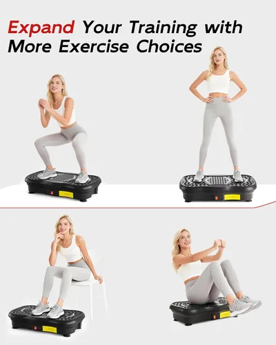 Vista 5 de Vibration Plate Machine,180 Speeds Shake Plate for Lymphatic Drainage Weight Loss, Vibrating Fitness Platform 460LB Capacity Whole Body Workout with