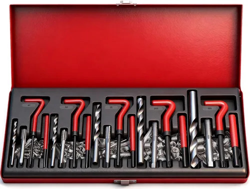 Kit de reparación de roscas helicoidales métricas: 131 piezas helicoidales de bobina HSS taladros insertos grifos y herramientas M5 M6 M8 M10 M12