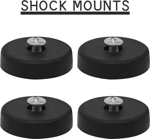 Vista 5 de 4 soportes de choque de goma negra, soportes de choque se adaptan a Eames Herman Miller Shell Chair Shock Mount piezas de repuesto