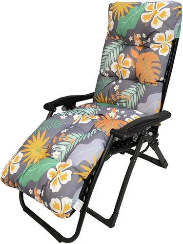 SEAHOME Cojín para silla mecedora de 65 pulgadas para interiores y exteriores, cojín para silla de salón de patio con lazos y cubierta superior,