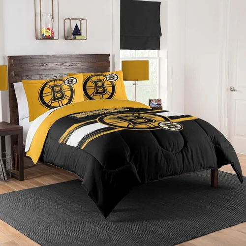 Vista 20 de NORTHWEST, juego de edredón con licencia oficial del equipo Boston Bruins de la NHL – Juego de edredón y funda de almohada de microfibra
