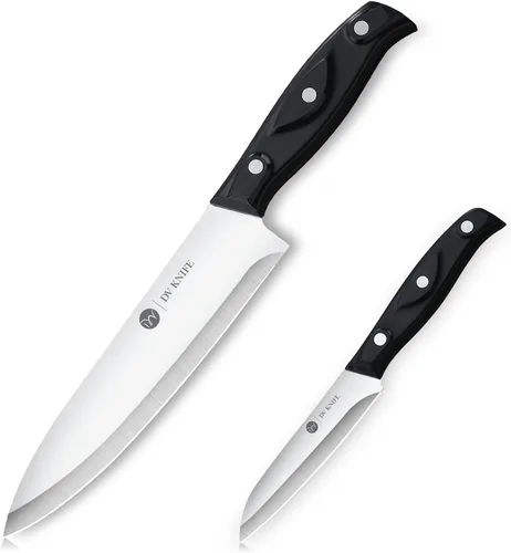 Chef Knife - Kitchen Knives, 8 inch Chef's Knife, 4 inch Paring Knife, High Carbon Stainless Steel with Ergonomic Handle