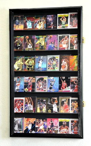 Vista 2 de 36 Sport Cards Collectible Card Display Case Cabinet Holder Wall Rack 98% UV, Lockable