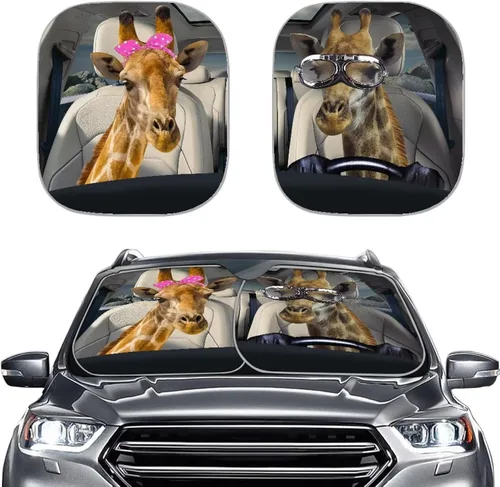 Vista 11 de Howilath 1776-2026 250Th Anniversary Car Sunshades for Windshield 2-Piece Sun Visor Protector Covers Heat Shield Reflector Sunblock Universal Fit