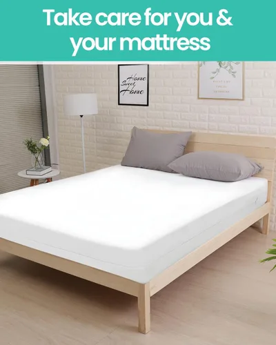 Vista 6 de Protector de colchón individual XL de 39 x 80 pulgadas de profundidad de 9 pulgadas de profundidad. Funda de colchón con somier, impermeable, suave