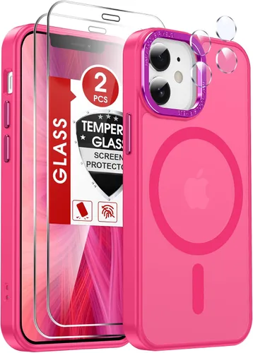 Vista 52 de LeYi Funda para iPhone XR: con protector de pantalla X2 + 2 funda para cámara [compatible con MagSafe] Funda protectora magnética i iphoneXR
