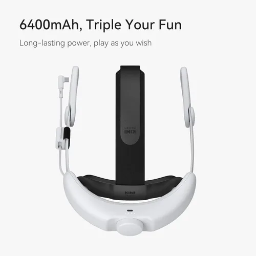 Vista 2 de KIWI design Comfort Battery Head Strap 6400mAh Compatible with Quest 2 Accessories Battery Pack Elite Strap Replacement for Enhanced Support