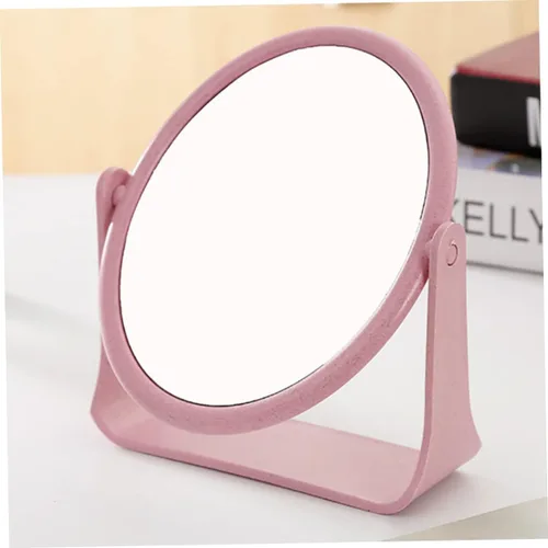 Vista 4 de NOLITOY Espejo de maquillaje giratorio de 2 piezas, espejos de decoración Espejos para Maquillaje, espejo de escritorio de doble cara, espejo