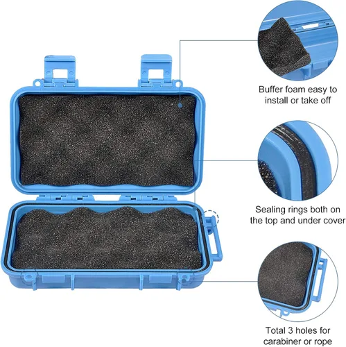 Vista 3 de Yosoo Health Gear Caja impermeable a prueba de golpes, funda rígida protectora de plástico, caja de supervivencia al aire libre, funda de disco